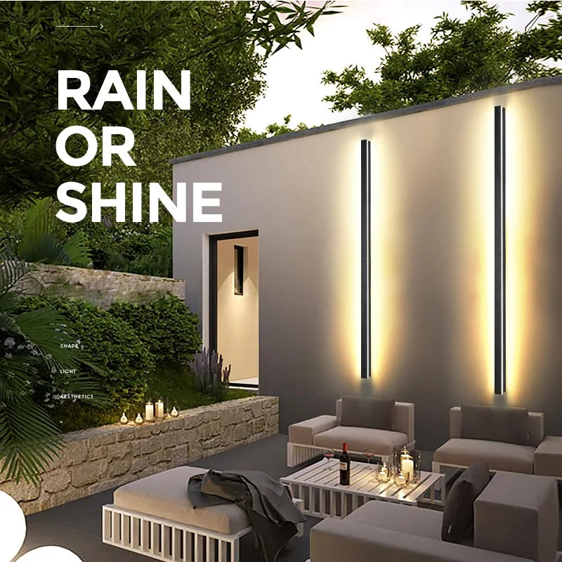 Modern Waterproof Outdoor Long Strip LED Wall Lamp - Asicalation