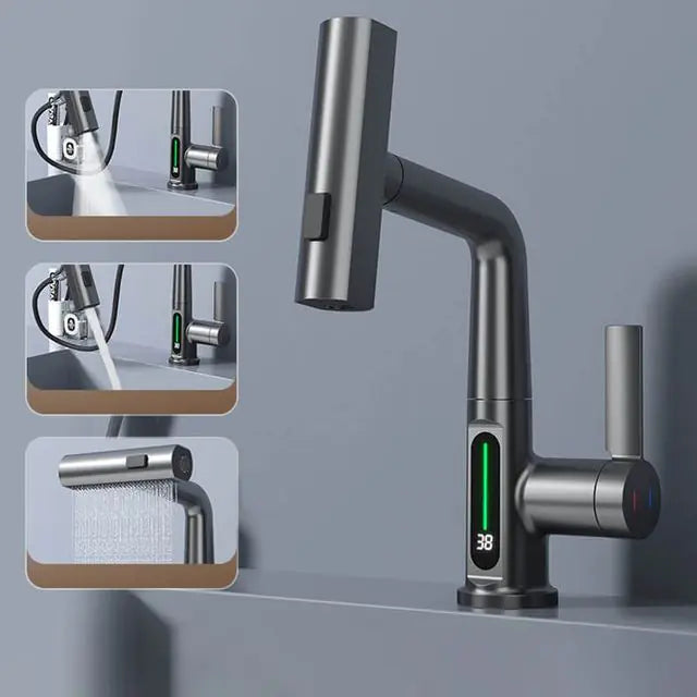 Smart Digital Display Rotating Faucet - Asicalation