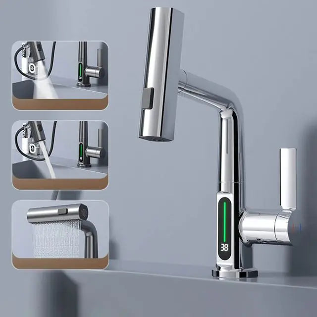 Smart Digital Display Rotating Faucet - Asicalation