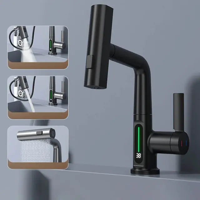 Smart Digital Display Rotating Faucet - Asicalation