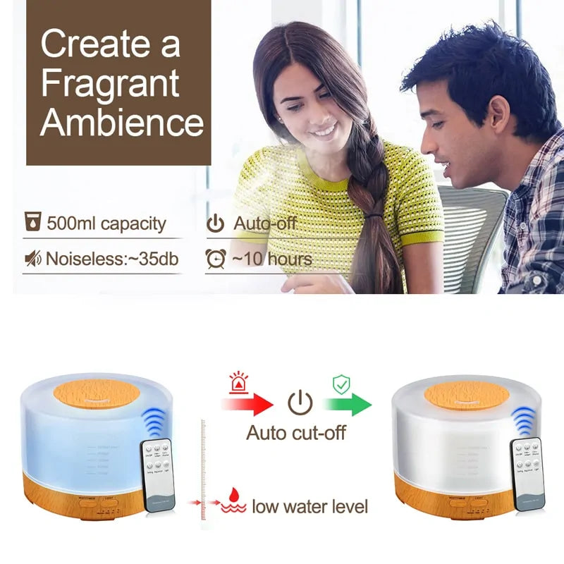 Remote Control Aroma Essential Diffuser Ultrasonic Air - Asicalation