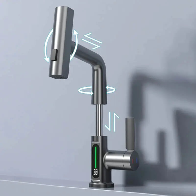 Smart Digital Display Rotating Faucet - Asicalation