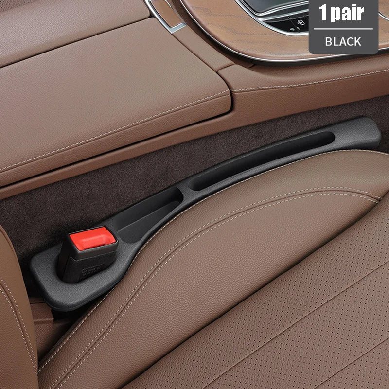 2Pcs Car Seat Gap Filler Organizer PU Waterproof Universal Car Seat Gap Anti-leak Stopper Strip 2Slot Seat Gap Storage Organizer - Asicalation