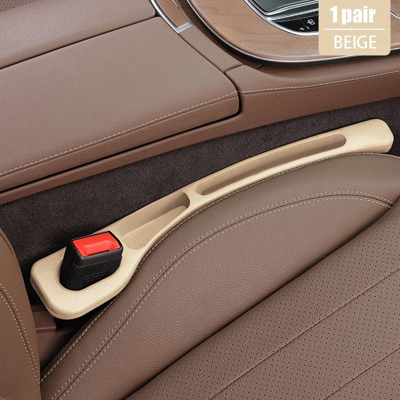 2Pcs Car Seat Gap Filler Organizer PU Waterproof Universal Car Seat Gap Anti-leak Stopper Strip 2Slot Seat Gap Storage Organizer - Asicalation